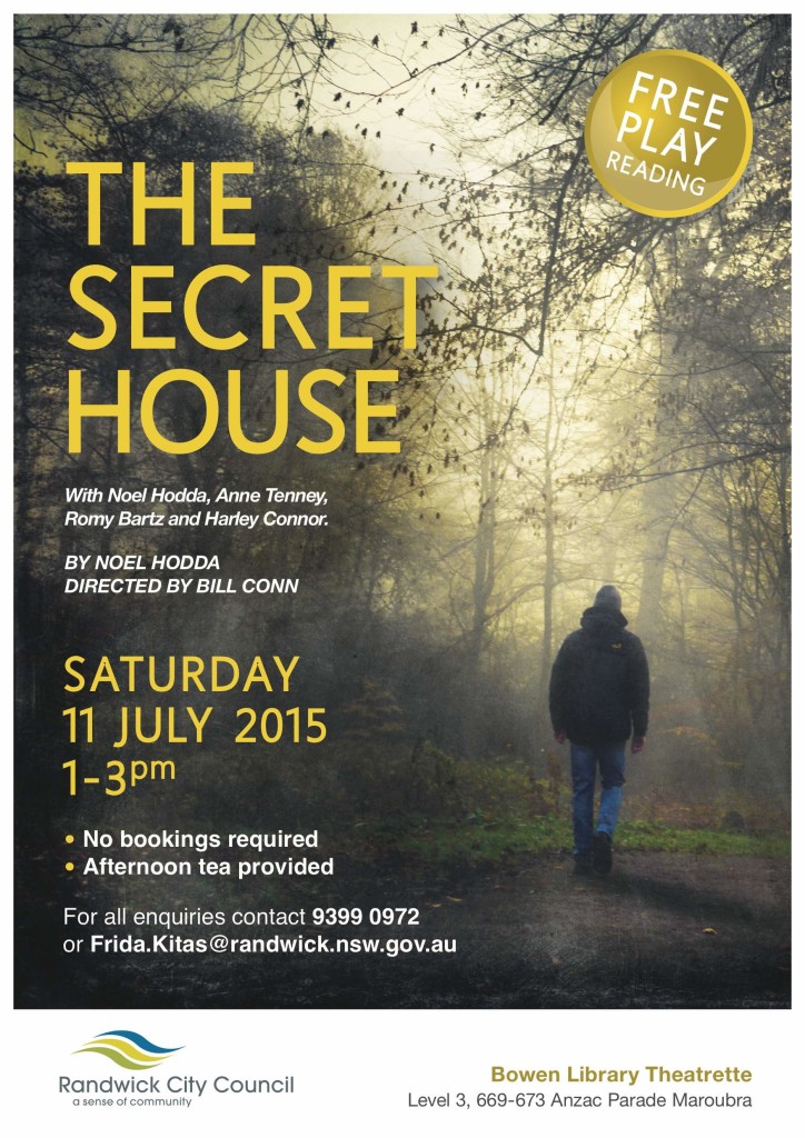 Beautiful poster for recent public reading of THE SECRET HOUSE